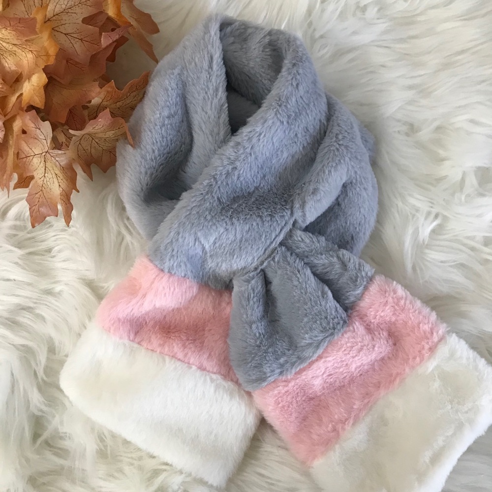 Toddler faux fur wrap scarf